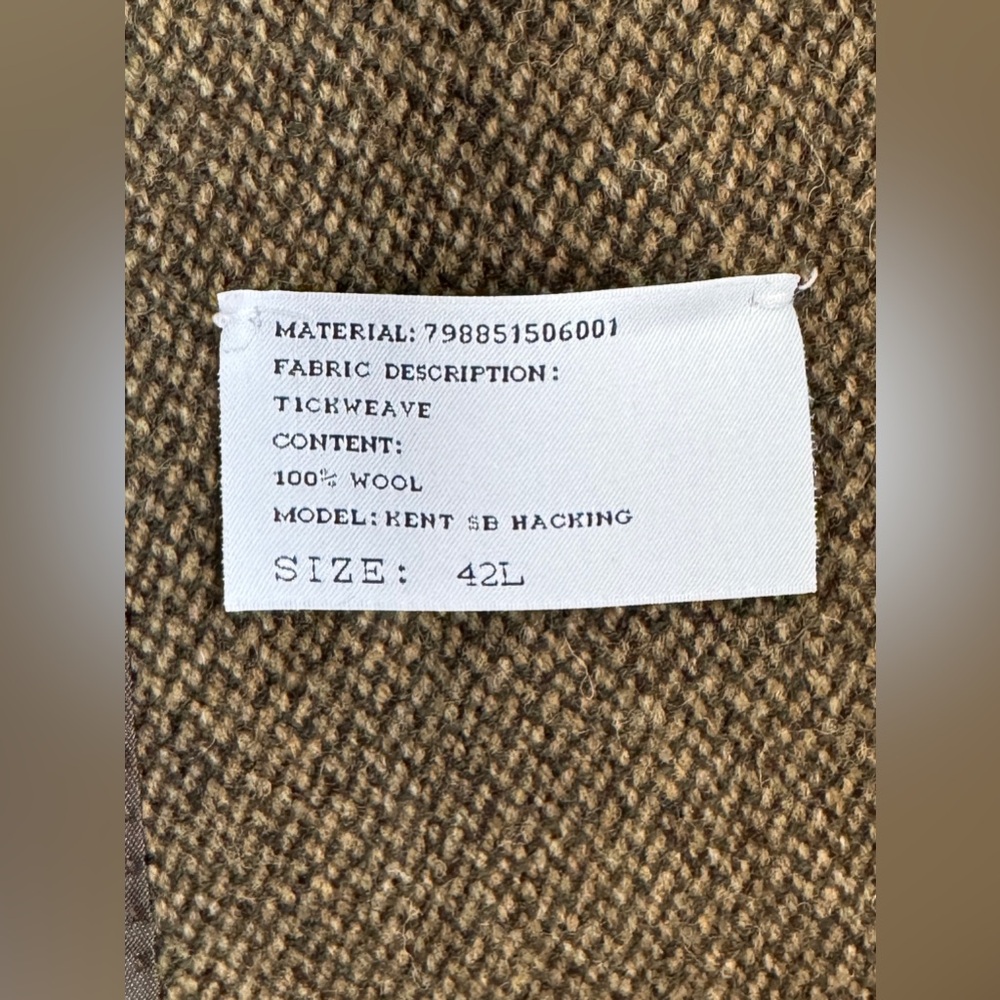RALPH LAUREN PURPLE LABEL TWEED SPORT COAT BLAZER GREEN $2495 42 L JACKET OLIVE - Picture 7 of 8